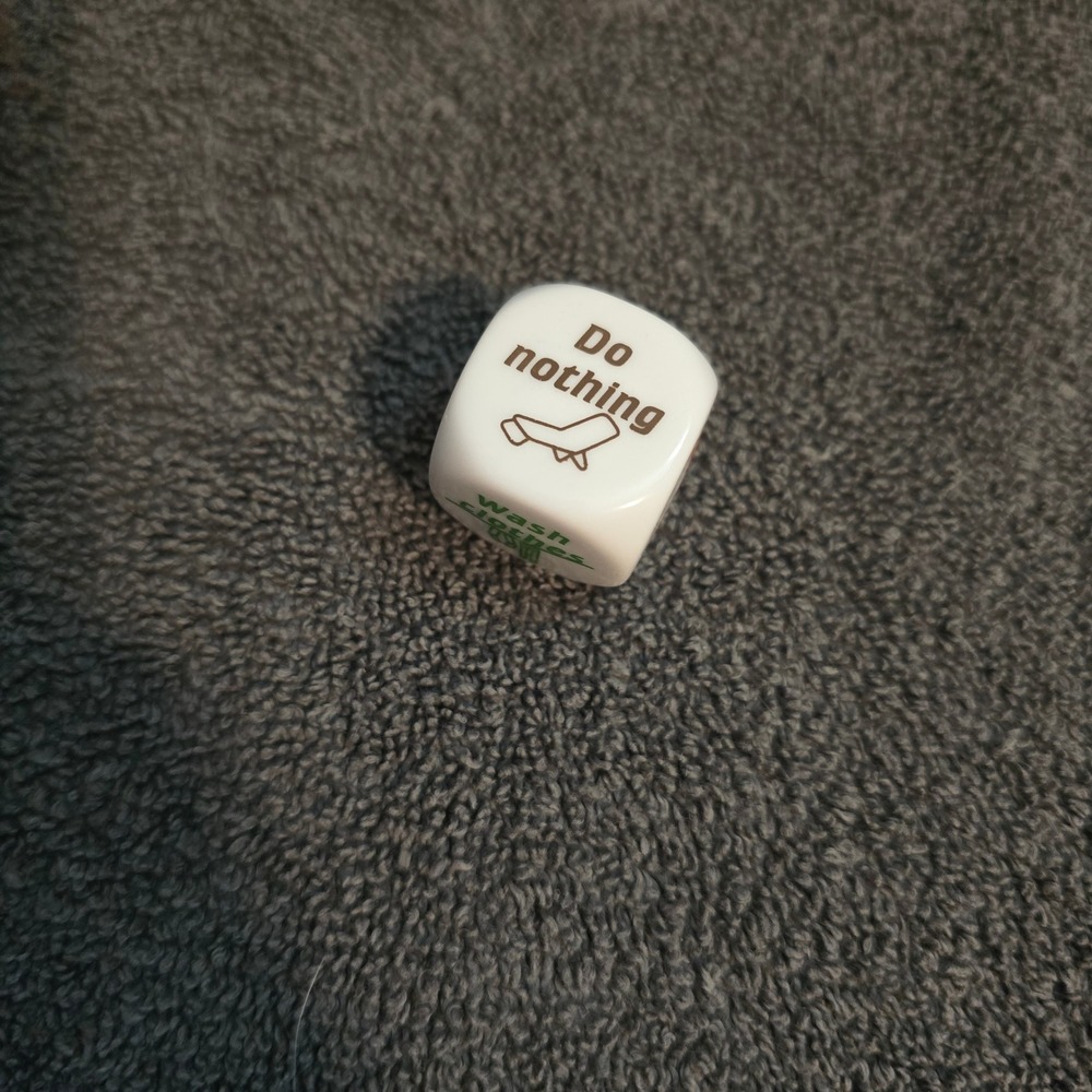 Novelty Small Chore Die Unisex White Fun Task Decision Maker Gag Gift